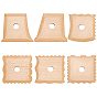 6Pcs Wooden Pottery Foot Shaper Tools, Pottery Tools, Mixed Shapes