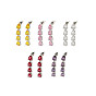 Rack Plating Platinum Tone Brass Cubic Zirconia Studs Earrings for Women, Teardrop