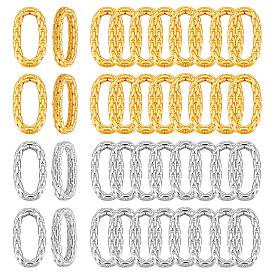 40шт 2 цвета латунные соединительные кольца, долговечный, стойки покрытие, овальные