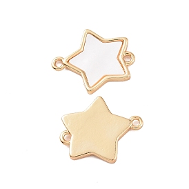 Brass Shell Connector Charms, Star