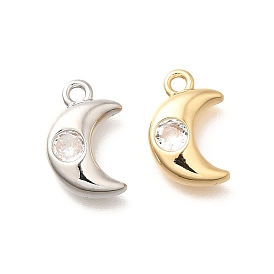 Латунные микро проложить кубического циркония прелести, без кадмия, без никеля и без свинца, луна