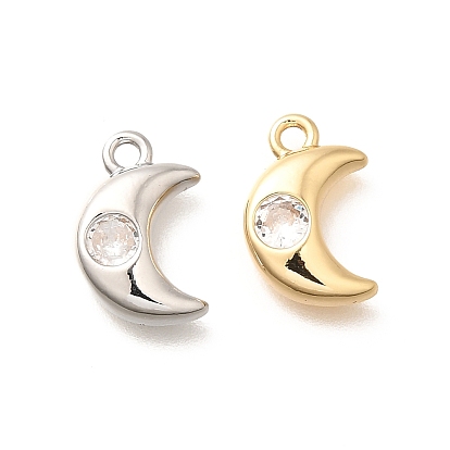 Латунные микро проложить кубического циркония прелести, без кадмия, без никеля и без свинца, луна