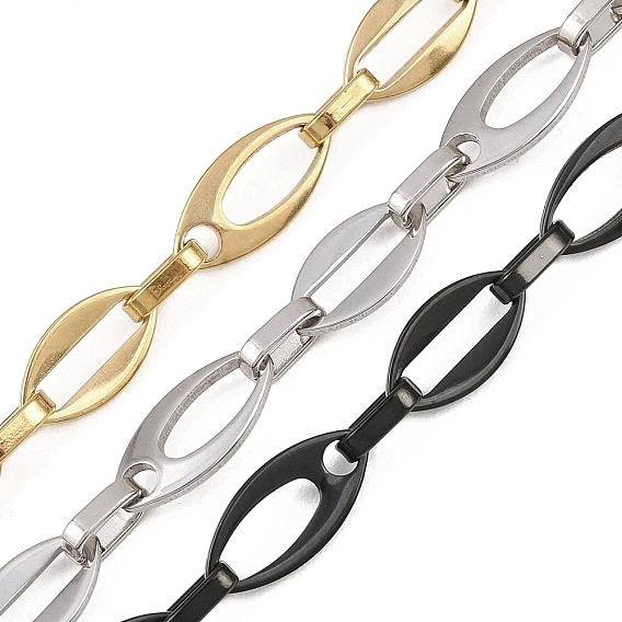 201 цепи овальные из нержавеющей стали, ионное покрытие (ip), несварные, с катушкой