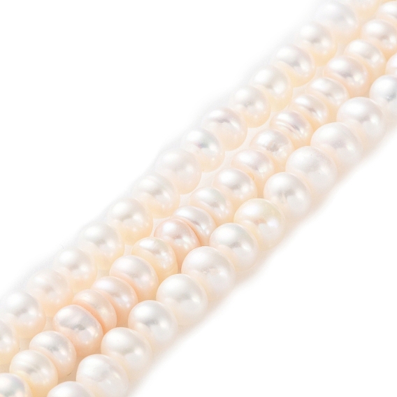 Нити из натурального культивированного пресноводного жемчуга, рондель