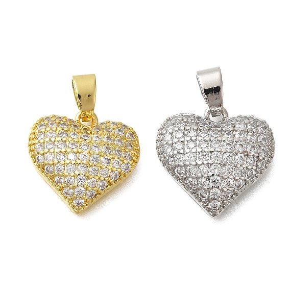 Стойка металлическая латунная микропрофилированная кубическая циркония подвески, без свинца и без кадмия, долговечный, сердце