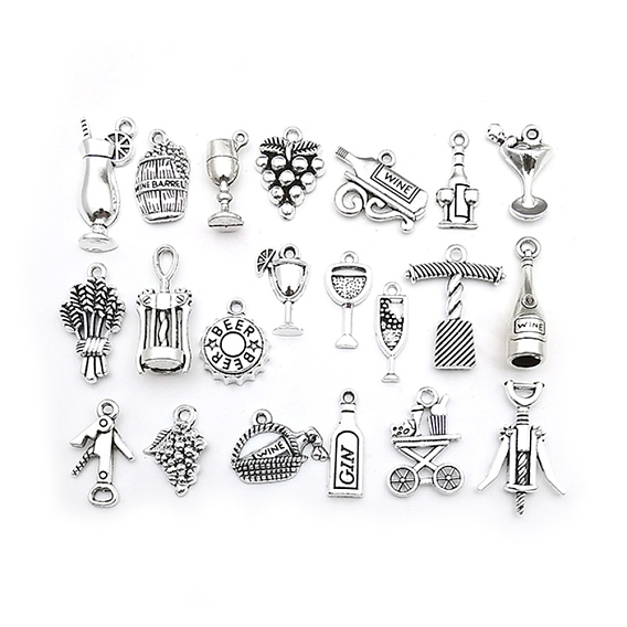 Tibetan Style Alloy Pendants, Wine Series