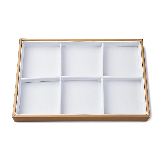 2 ряд 6 сетки съемные подставки для ювелирных изделий из искусственной кожи, прямоугольные, для колец, Серьги, 