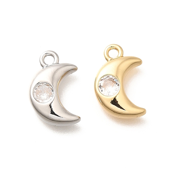 Латунные микро проложить кубического циркония прелести, без кадмия, без никеля и без свинца, луна