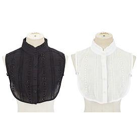 2 шт. 2 цвета хлопка воротник рубашки, съемные накладные воротники