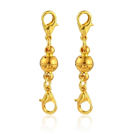 Латунные магнитные застежки, с карабин-лобстерами , круглые