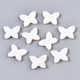 Natural Freshwater Shell Pendants, Butterfly