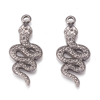 304 Настройки горный хрусталь из нержавеющей стали кулон, змея