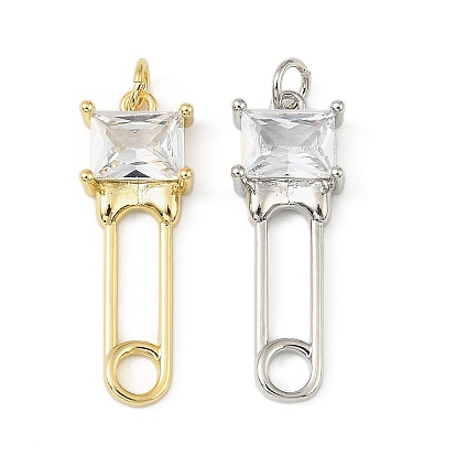 Латунные микро проложить кубического циркония подвески, скрепка, долговечный, стойки покрытие, без свинца и без кадмия, ионное покрытие (ip), с целью перехода в кольце