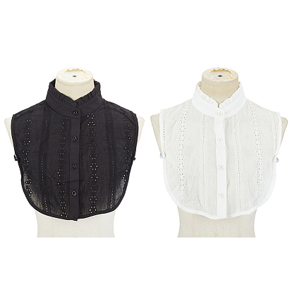 2 шт. 2 цвета хлопка воротник рубашки, съемные накладные воротники