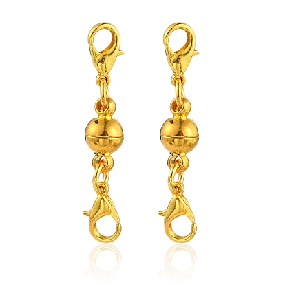 Латунные магнитные застежки, с карабин-лобстерами , круглые