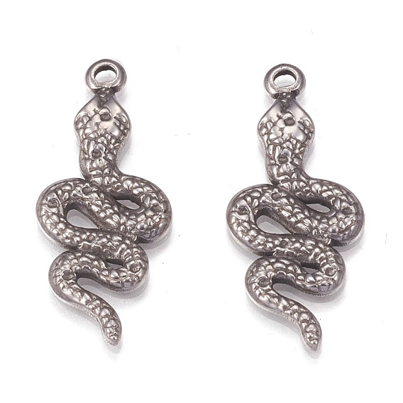 304 Stainless Steel Pendant Rhinestone Settings, Snake
