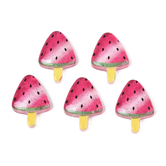 Прозрачные смолы кабошоны, арбузное мороженое, с блеском порошок