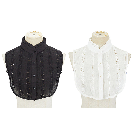 2 шт. 2 цвета хлопка воротник рубашки, съемные накладные воротники