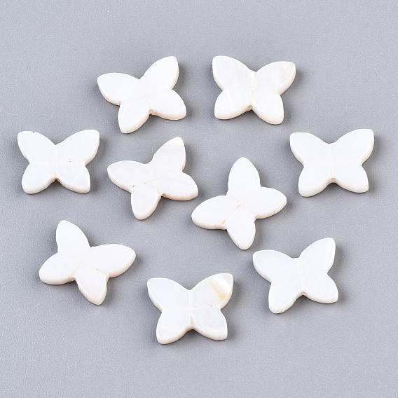 Natural Freshwater Shell Pendants, Butterfly