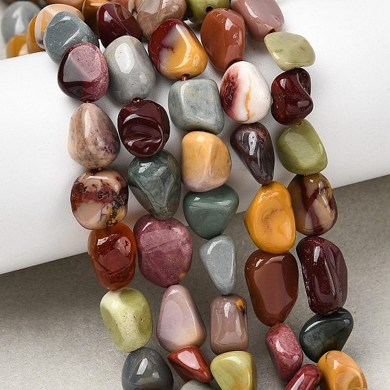 Бусы из натурального алашанского агата, самородки, упавший камень
