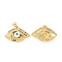 Латунные микро проложить кубического циркония подвески, без кадмия и без свинца, Злые чары глаз, золотые