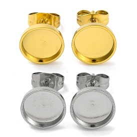 Ионное покрытие (ip) 304 детали серьги-гвоздики из нержавеющей стали, круглые