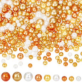 700шт 3 стили перламутровые стеклянные жемчужные бусины, круглые