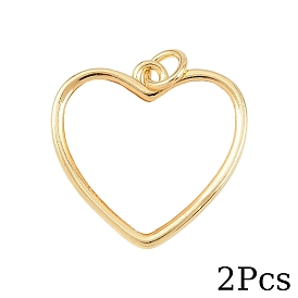 2шт. подвески в форме сердца из натуральной ракушки, с латунными оправами и соединительными кольцами, без свинца и без кадмия, долговечный, серый