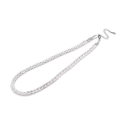 7мм 304 ожерелья из плетеной цепочки из нержавеющей стали с рисунком «елочка», ионное покрытие (ip)