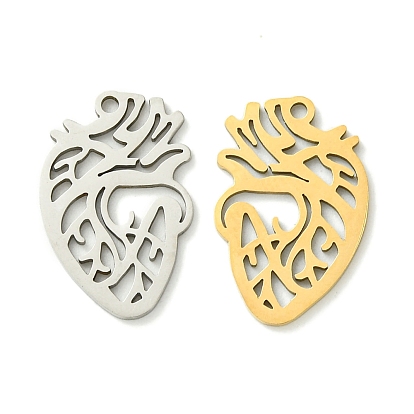 201 подвески из нержавеющей стали, лазерная резка, очарование тела и сердца