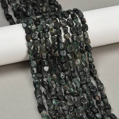 Естественный зеленый кварцевые нити бисера, самородки, упавший камень