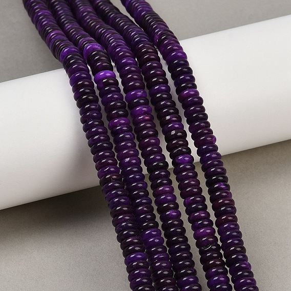 Бусины из натурального белого нефрита, окрашенные, рондель