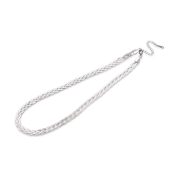 7мм 304 ожерелья из плетеной цепочки из нержавеющей стали с рисунком «елочка», ионное покрытие (ip)