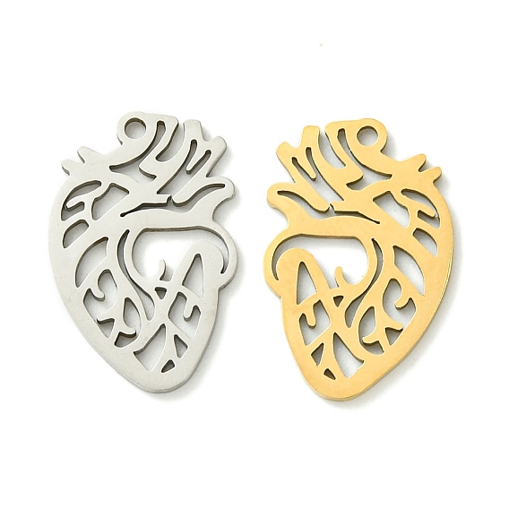 201 подвески из нержавеющей стали, лазерная резка, очарование тела и сердца