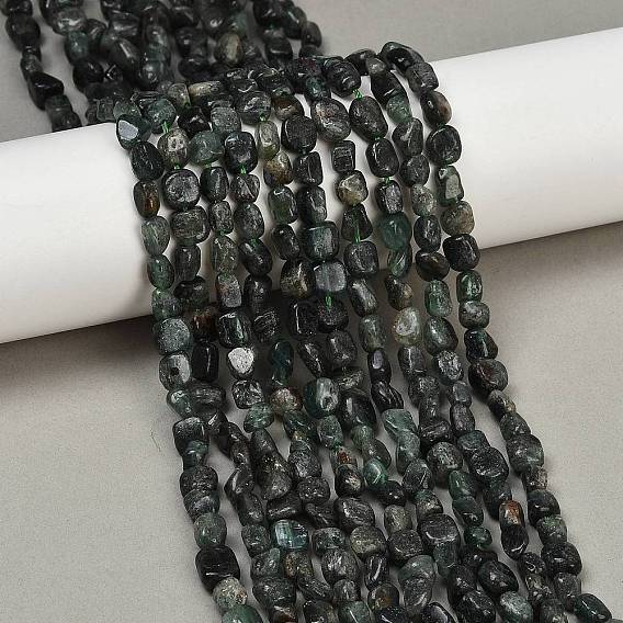 Естественный зеленый кварцевые нити бисера, самородки, упавший камень