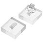 Acrylic Jewelry Single Ring Display Stands, Square