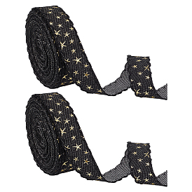 Полиэфирные ленты, вышивка лентами со звездным узором, аксессуары для одежды