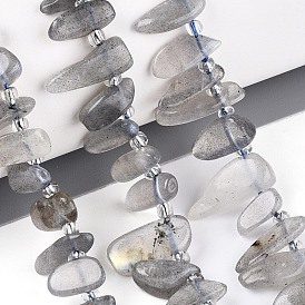 Натуральные серые бусины из лунного камня, самородки, Топ пробуренной, упавший камень, с бисером