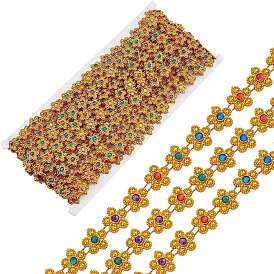 Plastic Beaded Trim Garland Strand, for Decorating Garment Accessories, Flower