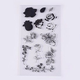 Silicone Stamps, for DIY Scrapbooking, Photo Album Decorative, Cards Making, Flower Theme