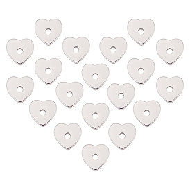 120 шт. 304 бусины из нержавеющей стали, сердце