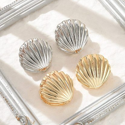 Латунь обруч серьги для женщин, формы раковины