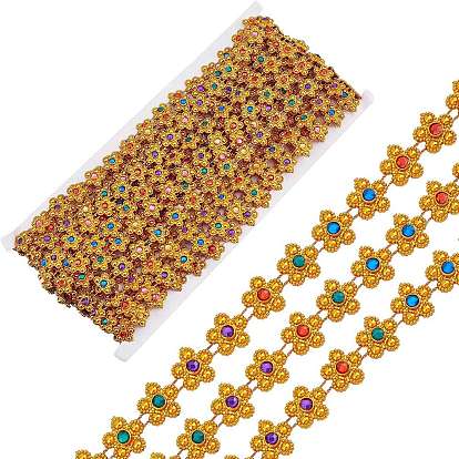 Plastic Beaded Trim Garland Strand, for Decorating Garment Accessories, Flower