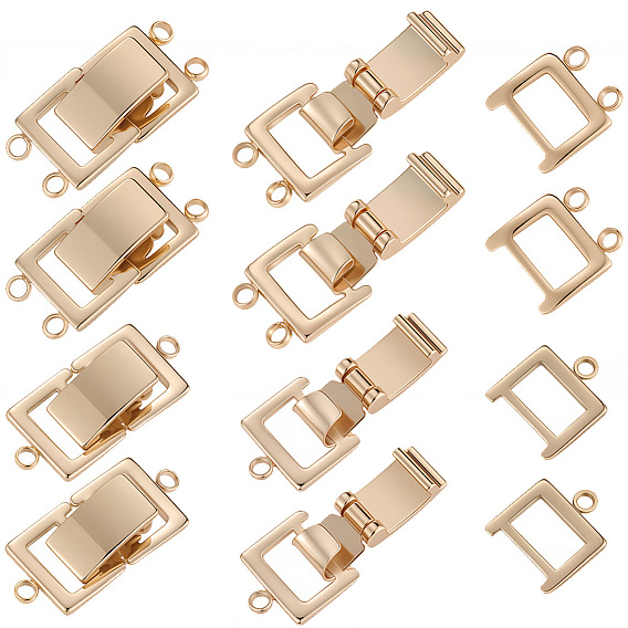 6 шт. 2 стильные латунные застежки для часовых ремешков, с обручем, прямоугольные