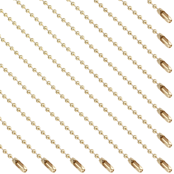 Chaînes de boule de fer de 100pcs avec des connecteurs, soudé, pour la fabrication des étiquettes volantes