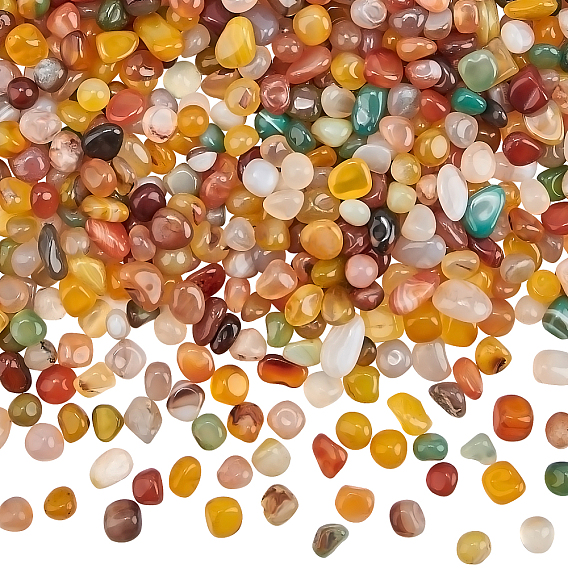 Natural Agate, Undrilled/No Hole Beads, Dyed, Tumbled Stone, Vase Filler Gems, Nuggets
