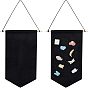 Polyester Pennant Buttons Storage Blank Badge Display, with Schima Wood Holder, for Kids Room Wall Decor
