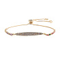 Zircon Inlaid Chain Bracelet - European and American Style Fashion Accessories.