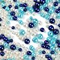 ABS Plastic Imitation Pearl Beads, Round, Mixed Color