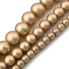 Гальванические нити из синтетических немагнитных гематитовых бусин, круглые